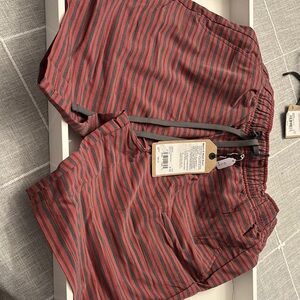 Striped Red and Black Shorts
